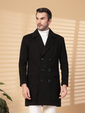 Men Double Breasted Long Coat