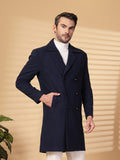 Men Winter Wear Double Breasted Long Coat