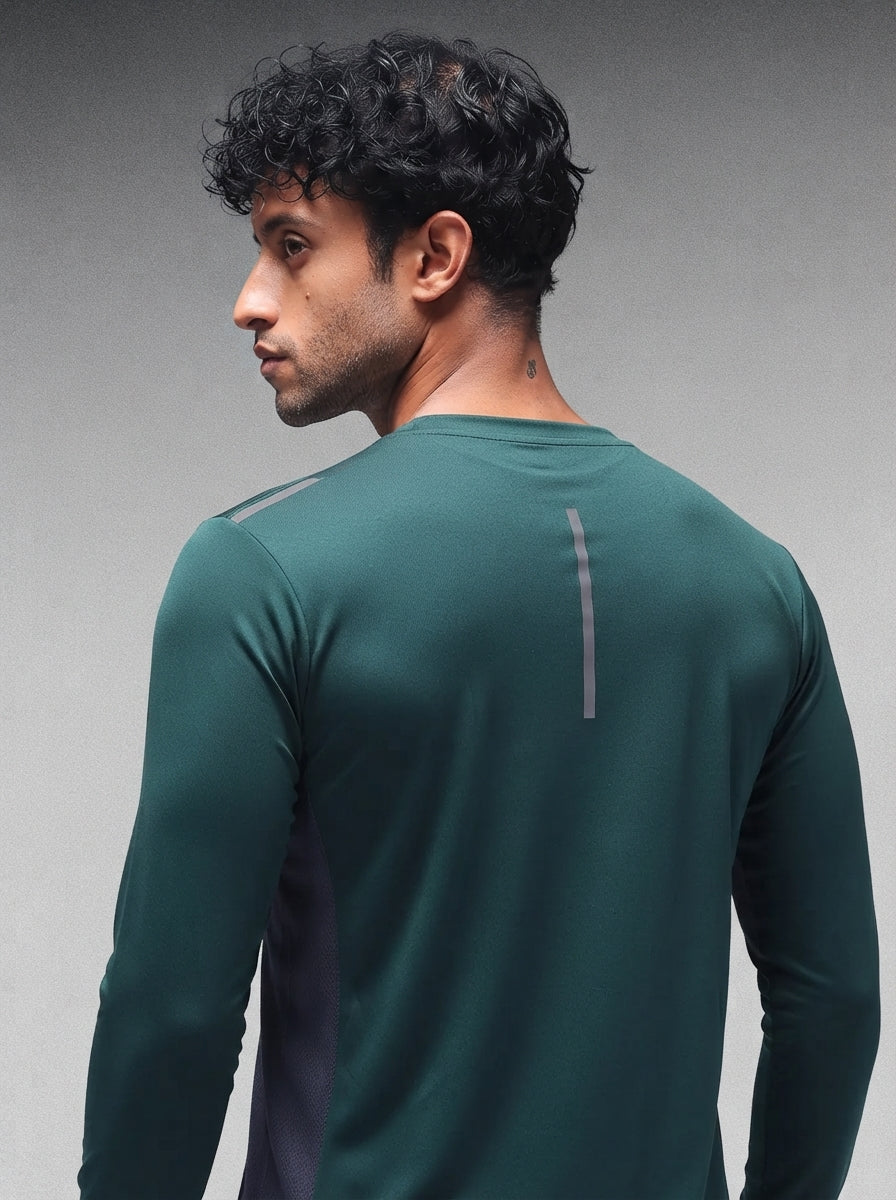 Men's Regular Dry Fit Gym Sports T-Shirt Dark Green