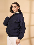 Women Winter Sports Oversized Windcheater Hooded Jacket