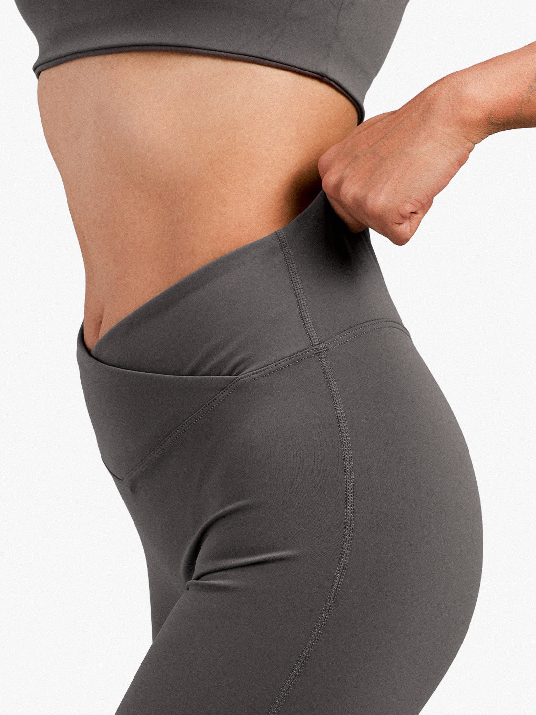 Women’s Crossover Flared Pants Grey
