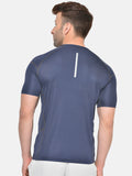 Men Printed Regular Gym Sports T-Shirt Navy