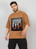 Men Plus Size Printed Oversized Half Sleeves T-Shirt