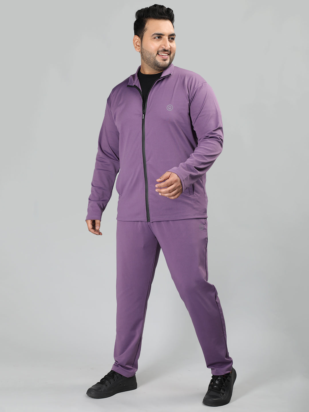 Men Purple Plus Size Sports Winter Tracksuit | CHKOKKO