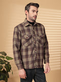 Men Winter Wear Check Shacket