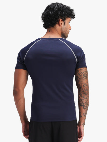 Men’s Performance Compression T-Shirt for Gym Navy