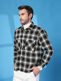 Men Winter Wear Check Shacket | CHKOKKO