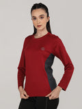 Women's Round Neck Active Wear Sports T-Shirt | CHKOKKO