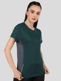 Women's Round Neck Active Wear Sports T-Shirt | CHKOKKO