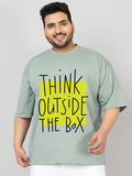 Men Plus Size Printed Oversized Half Sleeves T-Shirt