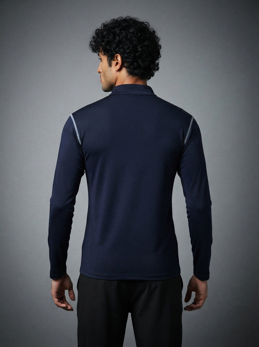 Men’s Full Sleeves Performance Compression T-Shirt for Gym Navy