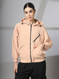 Women Winter Sports Oversized Windcheater Hooded Jacket