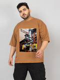 Men Plus Size Printed Oversized Half Sleeves T-Shirt