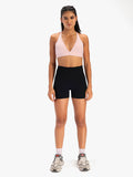 Women's Seamless Ribbed High-Waist Biker Shorts Black