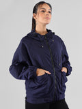 Women Winter Sports Oversized Windcheater Hooded Jacket