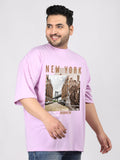 Men Plus Size Printed Oversized Half Sleeves T-Shirt