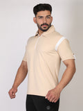 Men's Polo Neck Regular Fit Gym Sports Zipper T-Shirt