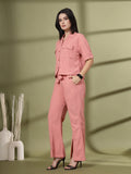 Women Pink Casual Summer Co-ord Set