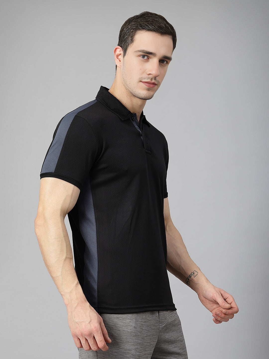 Men Regular Dry Fit Half Sleeve Polo T-Shirt Black