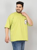 Men Plus Size Printed Oversized Half Sleeves T-Shirt