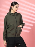 Women Winter Sports Oversized Windcheater Hooded Jacket