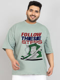 Men Plus Size Printed Oversized Half Sleeves T-Shirt