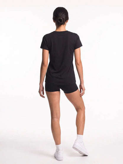 Women's Half Sleeve Dry Fit Active Wear Sports T-shirts Black