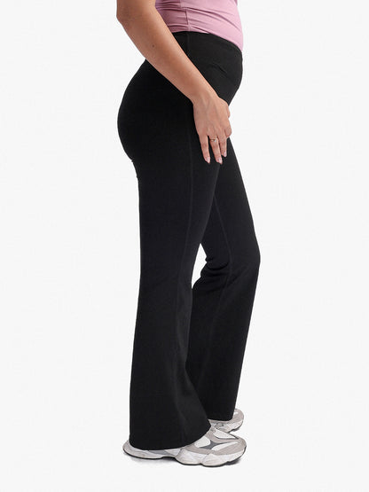 Women’s Crossover Flared Pants Black