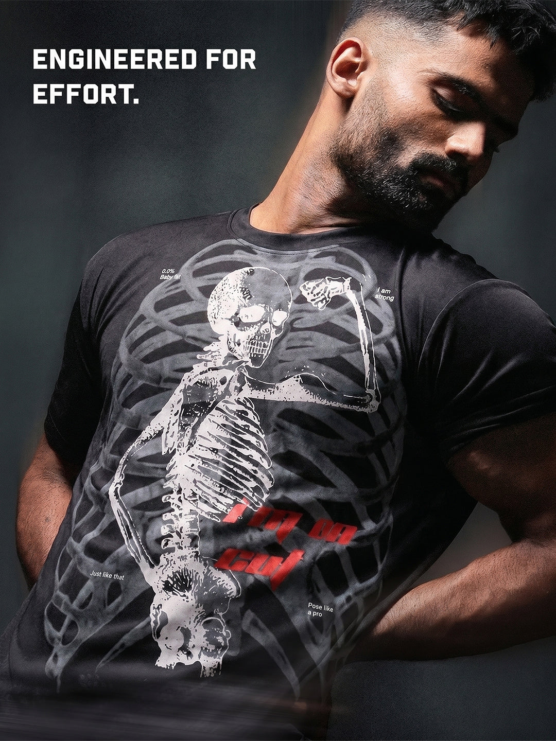 Men's Half Sleeve Graphic Gym T-shirt