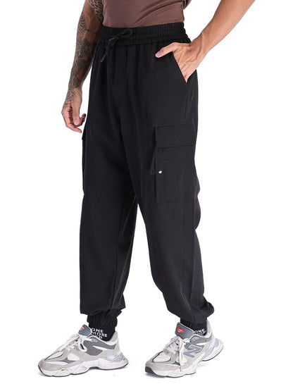 Men’s Black Relaxed Fit Sports Trackpant