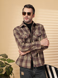 Men Winter Wear Check Shacket