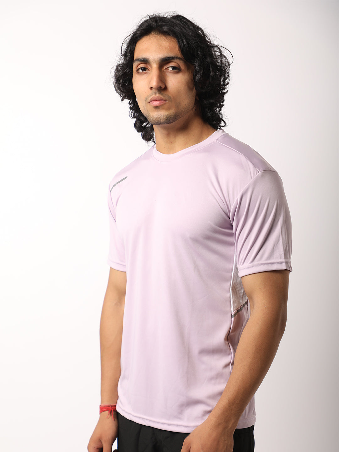 Men's Dry Fit Half Sleeve Gym T-Shirt Lavender