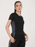 Women's Round Neck Active Wear Sports T-Shirt | CHKOKKO