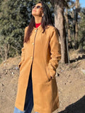 Women Single-Breasted Woolen Overcoat