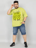 Men Plus Size Printed Oversized Half Sleeves T-Shirt