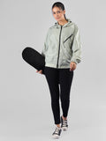 Women Winter Sports Oversized Windcheater Hooded Jacket