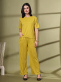 Women's Lime Green Casual Summer Co-ord Set