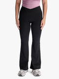 Women’s Crossover Flared Pants Black