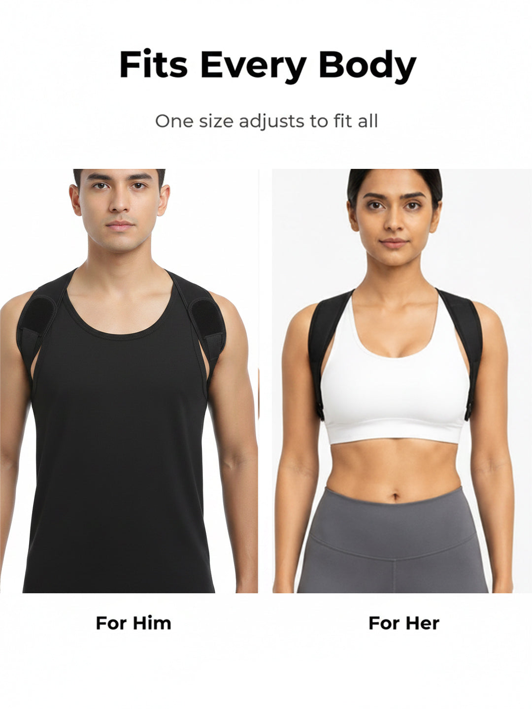 Chkokko Adjustable Posture Corrector for Men & Women – Upper Back & Shoulder Support Brace