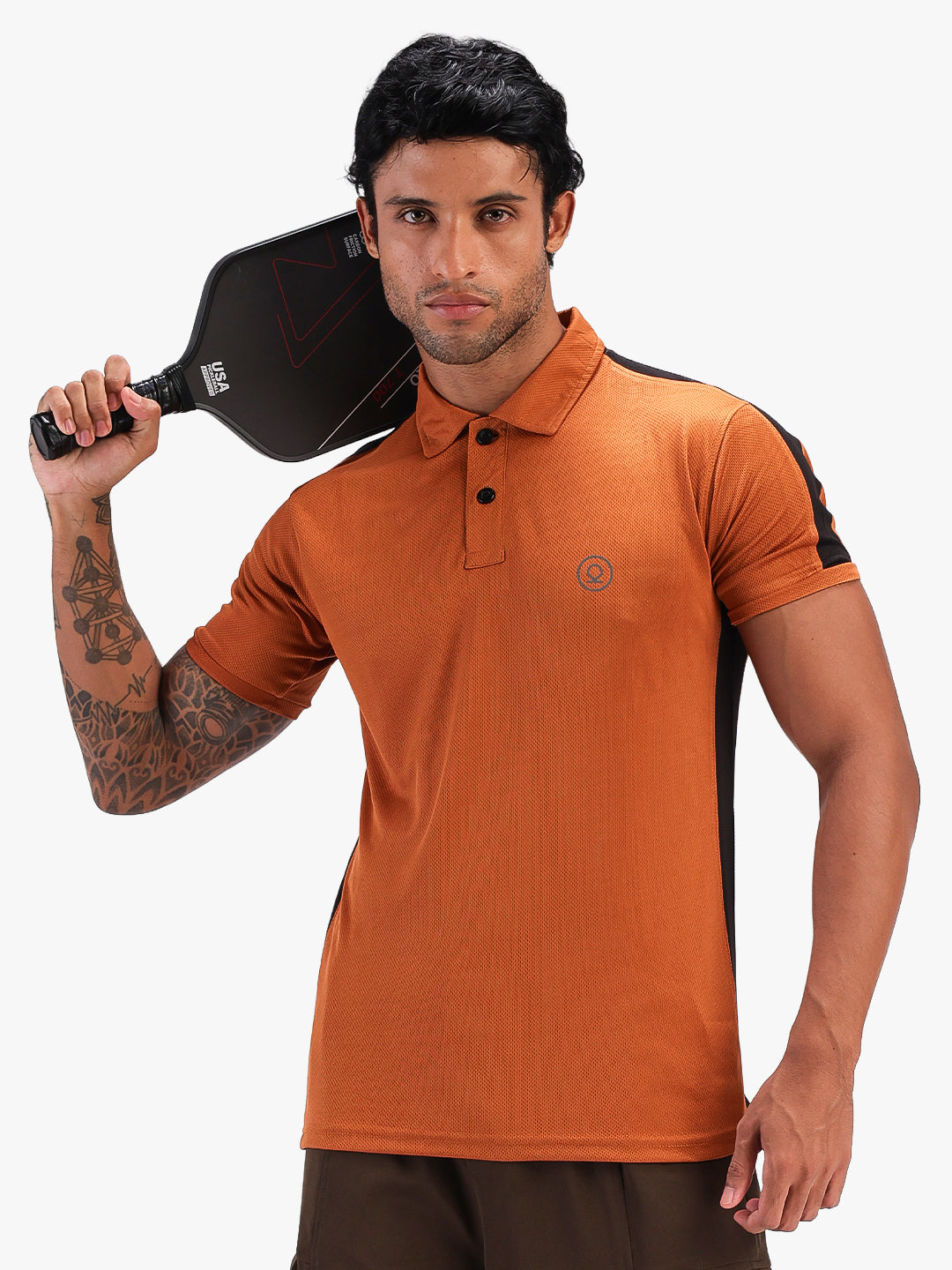 Men Regular Dry Fit Half Sleeve Polo T-Shirt Rust