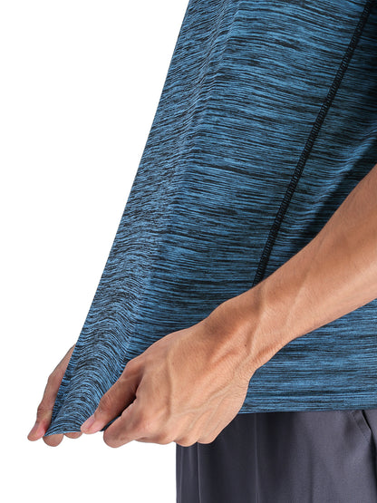 Men's Half Sleeves Dry Fit Gym Sports T-Shirt Sea Green