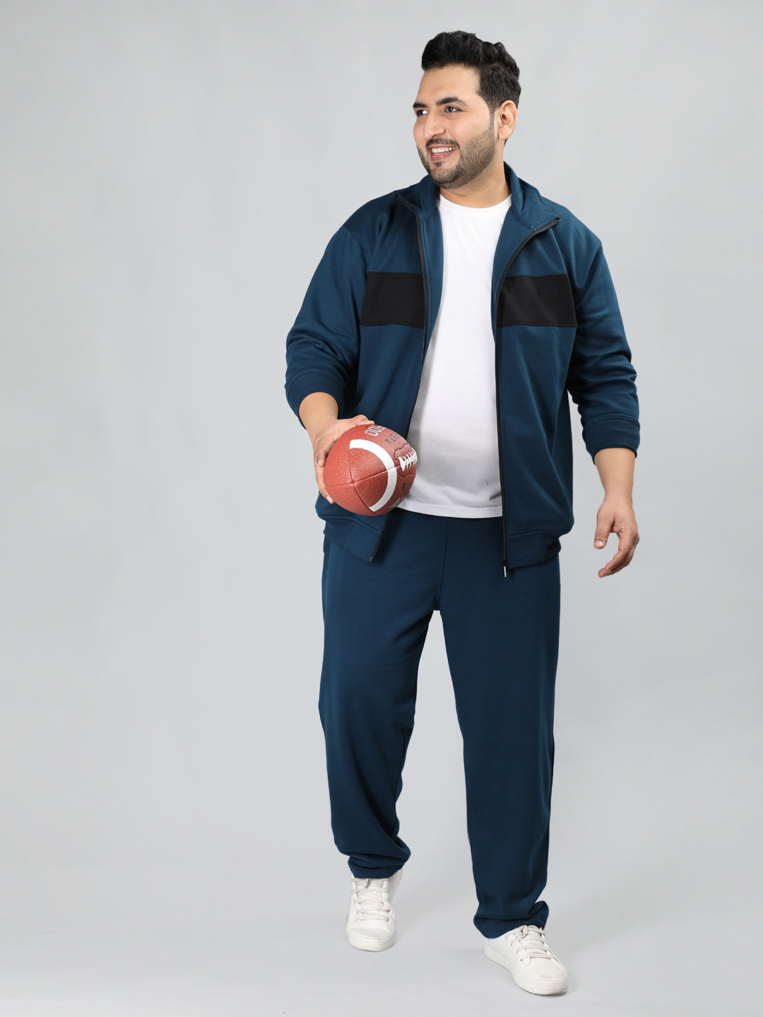 Men Indigo Plus Size Winter Tracksuit | CHKOKKO