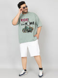 Men Plus Size Printed Oversized Half Sleeves T-Shirt