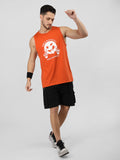 Men Printed Gym Tank Tops Sports Sleeveless Vest