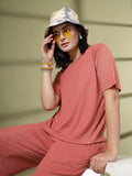 Women's Pink Casual Summer Co-ord Set