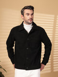 Men Black Winter Wear Shacket