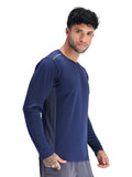 Men's Regular Dry Fit Gym Sports T-Shirt Navy Blue