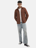 Men Winter Wear Solid Corduroy Casual Shacket