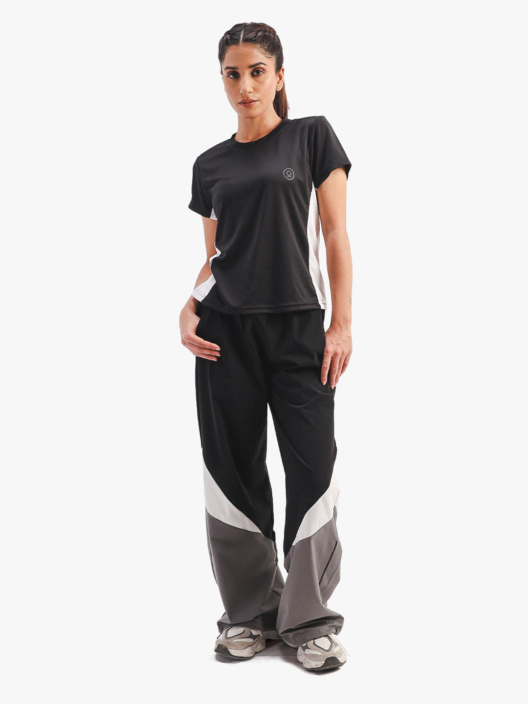 Women's Half Sleeve Dry Fit Active Wear Sports T-shirts Black