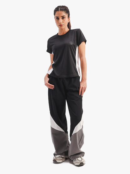 Women's Half Sleeve Dry Fit Active Wear Sports T-shirts Black